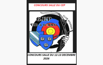 CONCOURS SALLE CEP 2026 du 12 au 13 décembre 2026
